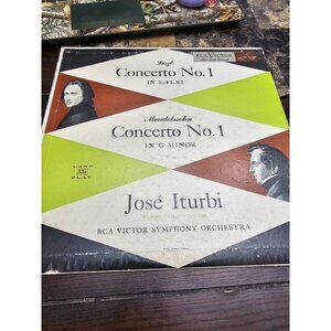 José Iturbi, Liszt  Mendelssohn  Concerto No. 1  Mono RCA-Victor LP Vinyl Record